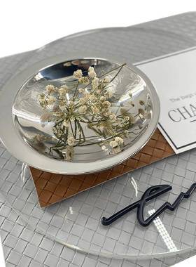 简约轻奢西餐具套装样盘板间装656饰餐摆件样板房盘餐桌软装摆餐