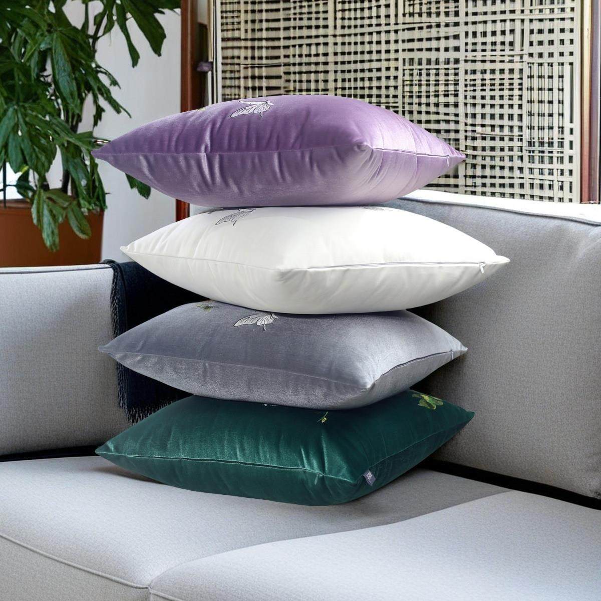 新复古风蝶恋花系列抱枕客厅沙发靠垫黑色绒布蝴蝶图案靠背腰枕套,淘宝优惠券,粉丝福利购,淘宝优惠卷