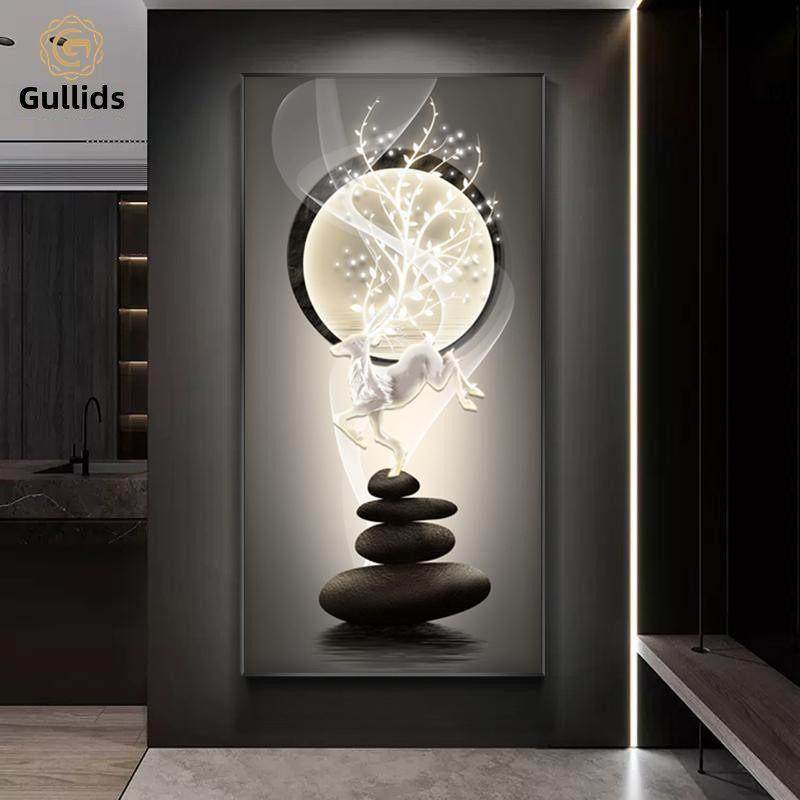 入户玄关装饰画2025新款高级感九鱼图走廊过道尽头墙壁画简约挂画,淘宝优惠券,粉丝福利购,淘宝优惠卷