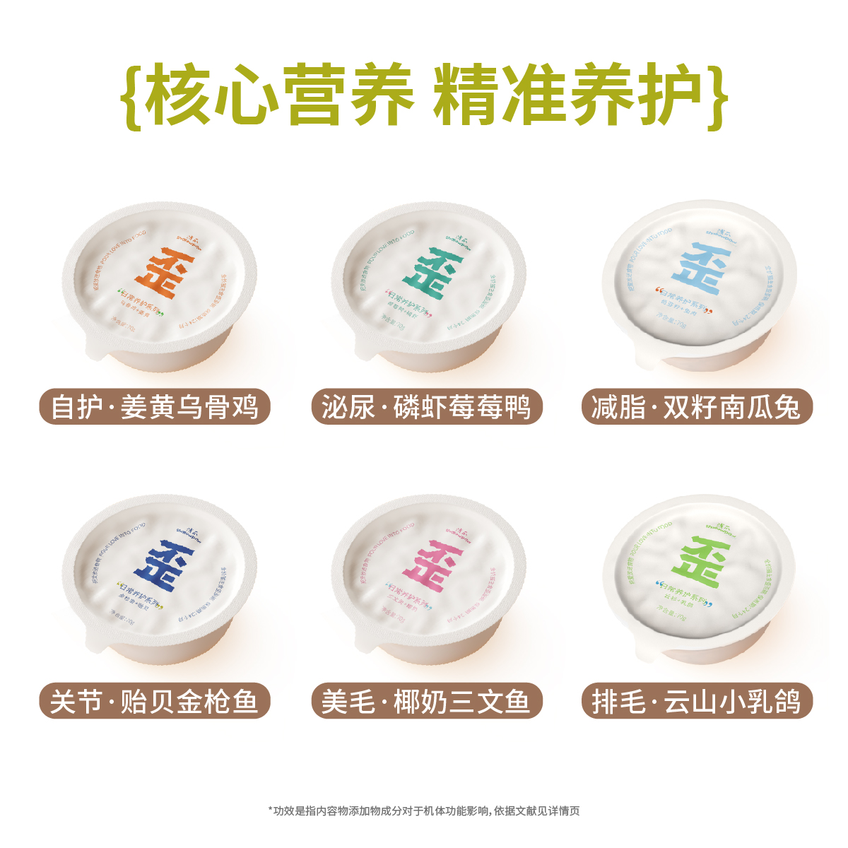 浅爪歪歪碗猫主食湿粮肠胃美毛关节泌尿猫饭多功能猫主食罐头猫粮 - 图3