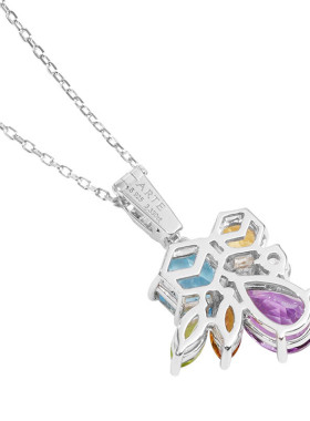 ARTE/艾尔蒂HEX锆石蓝托帕石紫水晶橄榄石黄水晶吊坠项链