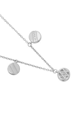 ARTE/艾尔蒂Color Me 120V系列925银镀铑扭纹吊坠项链女