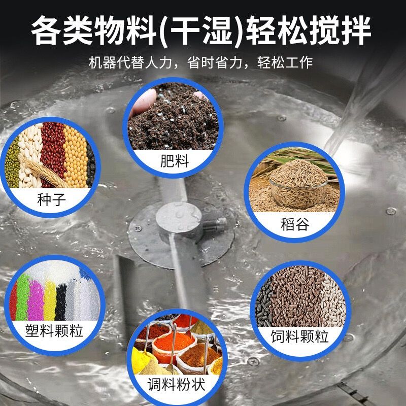 加厚饲料搅拌机小型干湿两用拌料机养殖场50-500公斤家用塑料颗粒 - 图1