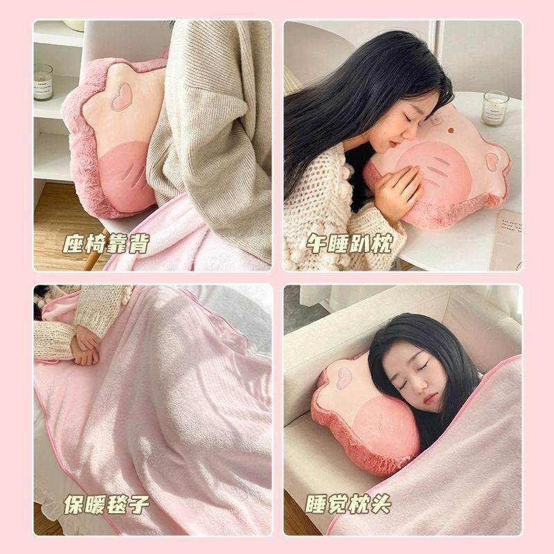 加厚抱枕被子两用猪抱枕办公室午睡小枕头车载毛毯靠枕毯子二合一,淘宝优惠券,粉丝福利购,淘宝优惠卷