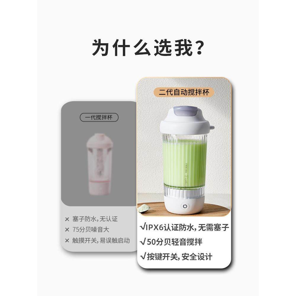 新款全自动搅拌杯蛋白粉奶昔粉豆浆咖啡2025充电款电动摇摇水杯子,淘宝优惠券,粉丝福利购,淘宝优惠卷