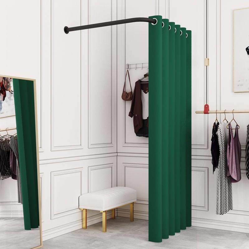 L型简易试衣间门帘 临时活动变携更衣室轨道服装店铁艺试衣杆架子,淘宝优惠券,粉丝福利购,淘宝优惠卷