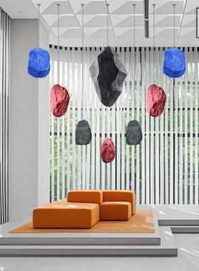 石来运转吊挂装饰仿真石悬挂陨石装饰展厅装修壁挂天花板吊顶石头