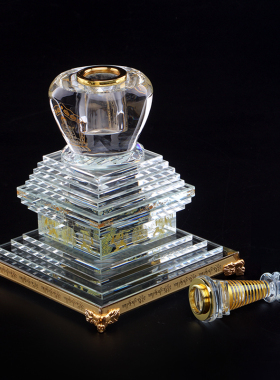 舍利塔水晶佛塔摆件宝箧印陀罗尼经咒塔菩提塔装藏舍利子五轮佛塔