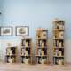 Rotating bookshelf 360 degree bookcase floor-standing storage rack Picture book storage rack Student home space-saving multi-layer bookcase