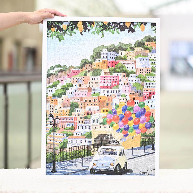 专业实木铝合金拼图相框5070简约现代装裱框1000片蓝色画框可定制,淘宝优惠券,粉丝福利购,淘宝优惠卷