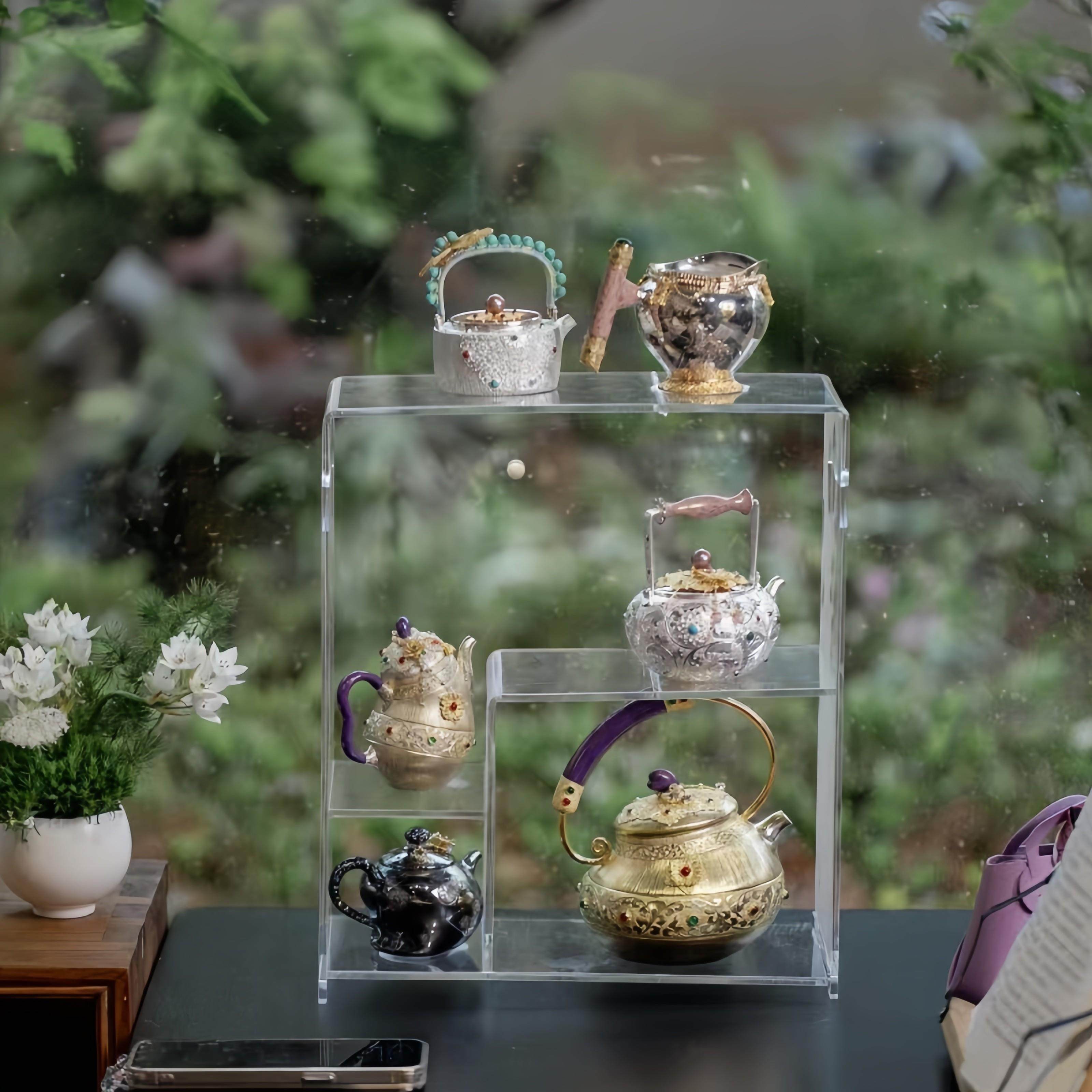 素里亚克力多格茶具收纳博古架茶杯展示架中式家用茶桌置物定制,淘宝优惠券,粉丝福利购,淘宝优惠卷