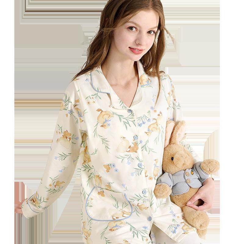 免穿文胸纯棉月子服夏季薄产后孕妇睡衣产妇待产哺乳哺乳衣家居服,淘宝优惠券,粉丝福利购,淘宝优惠卷