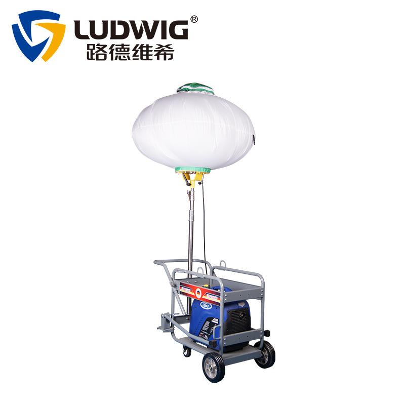 小推车手动升降不锈钢灯杆100WLED月球灯照明灯车球形灯 - 图0