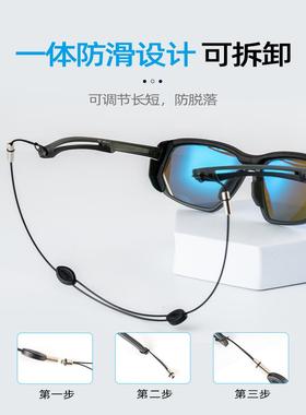 户外运动眼镜徒步跑步马拉松骑行防滑防紫外线偏光镜透气清晰不暗