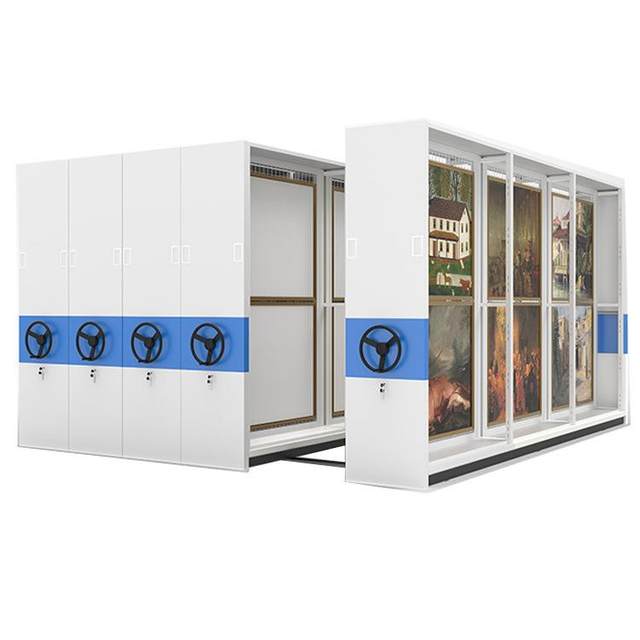 Compact racks for calligraphy and painting clubs, compact racks for storing cultural relics and antiques in museums, compact racks for storing oil paintings in museums