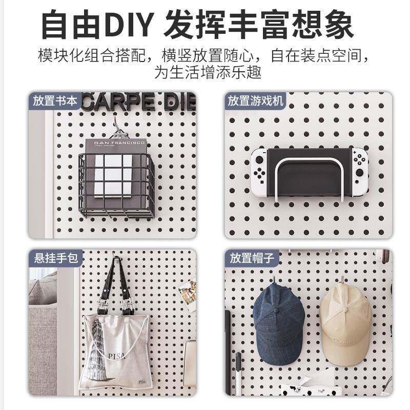 Hong Kong free shipping round hole hole board wall rack shelf stainless steel display storage jewelry hardware tools million