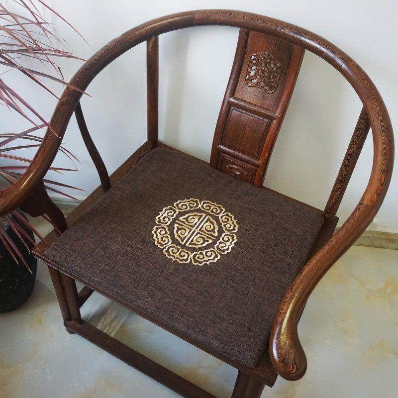 中式棉麻圈椅垫红木椅子坐垫餐椅垫沙发垫卡座垫防滑海绵垫子定制,淘宝优惠券,粉丝福利购,淘宝优惠卷