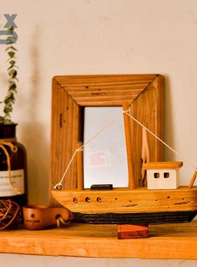 YBOX洋盒子覆古帆船摆件工艺品木船送男友闺蜜生日礼物装饰摆设