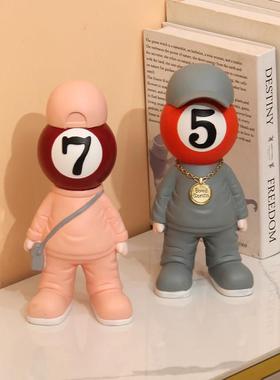 台球黑八桌球人物摆件礼品客厅桌面办公室软装创意家居装饰工艺礼