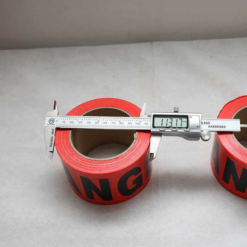 源头现货警示带全新PE料英文CAUTION DANGER字样防护警戒线 - 图0