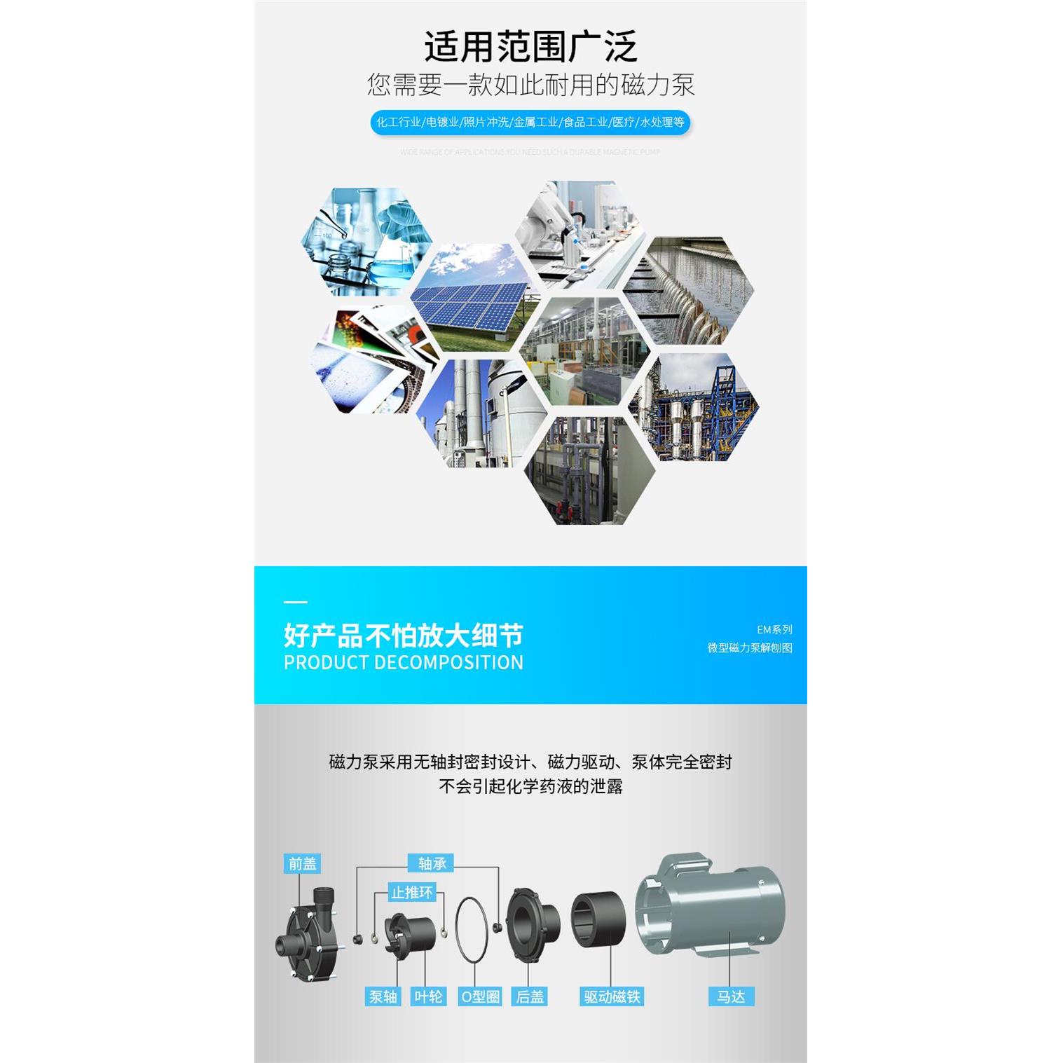 MP-10RN/15RM/20R/30R/55R 耐腐蚀电渡水泵 美容仪器泵微型磁力泵 - 图2