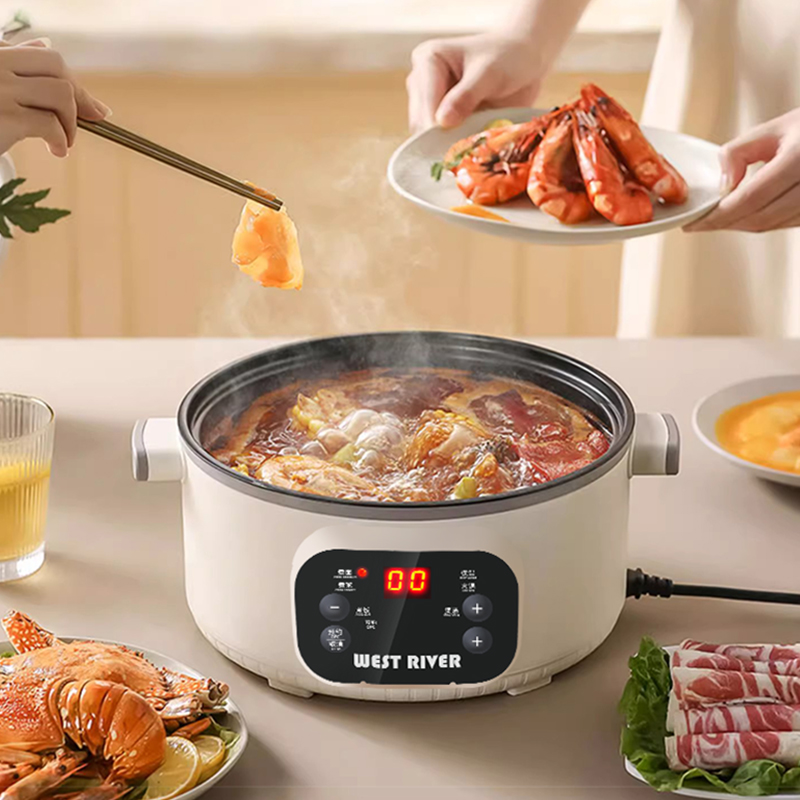 智能全自动电火锅不粘电饭煲电煮锅宿舍大容量电热锅多功能电蒸锅 - 图2