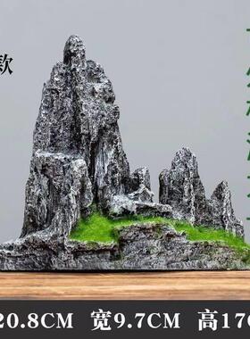 布景假山石盆栽盆景家用鱼缸造景装饰沙盘彷真小石头摆件桌面中式