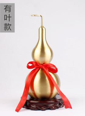 铜葫芦挂件黄铜大小号开 盖空心葫芦挂饰客厅办公桌八卦铜葫芦摆