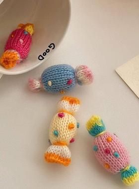 毛衣点缀饰品可爱针织彩虹糖果胸针创意多巴胺女孩diy配饰别针鞋