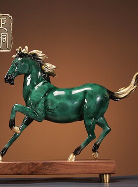 正铜马招财马摆件唐马马到成功客厅办公室家居装饰品开业礼品