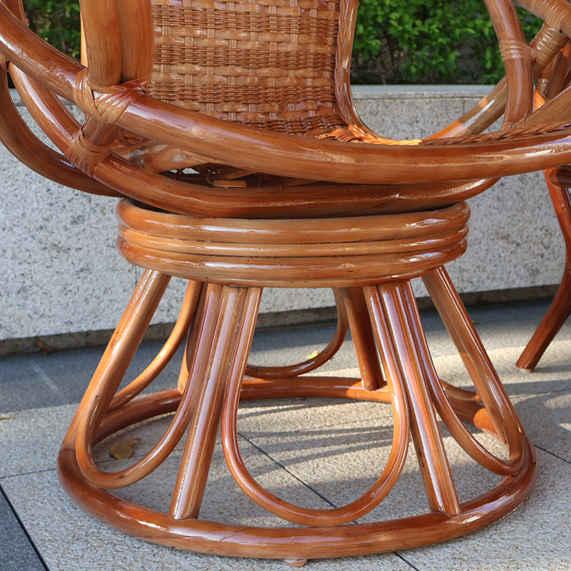 真藤藤椅阳台休闲三件套桌椅高背带枕护腰转椅家用茶几三件套藤椅,淘宝优惠券,粉丝福利购,淘宝优惠卷