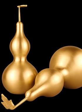 铜葫芦摆件纯铜葫芦挂件八卦葫芦装朱砂五帝钱挂件办公室摆设礼品