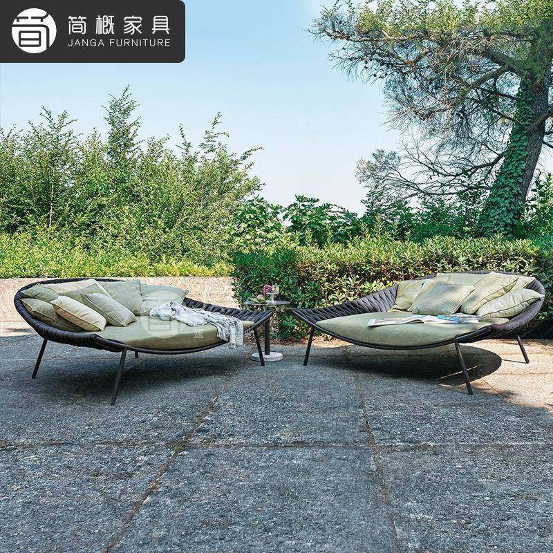 户406别墅庭院日光浴躺床露外天泳池藤编宿躺椅创意计师民阳台设,淘宝优惠券,粉丝福利购,淘宝优惠卷