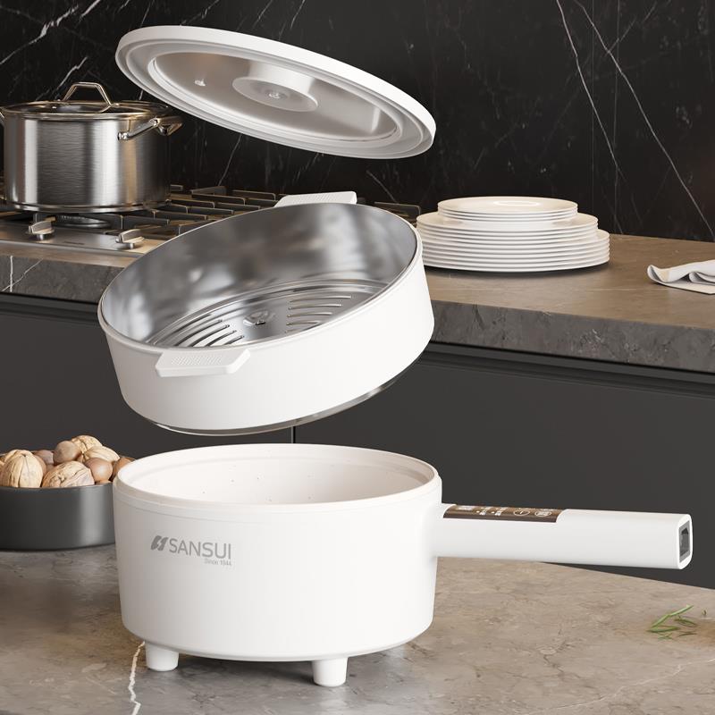 110V日本山水电煮锅宿舍小型电煎炒蒸煮火锅多功能家用2.5L小电锅 - 图2