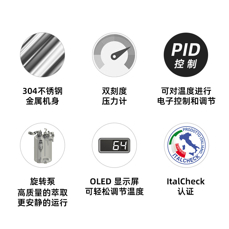 意大利Quick Mill进口Aquila家商两用半自动E61咖啡机多锅炉复古,淘宝优惠券,粉丝福利购,淘宝优惠卷