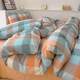 Cotton color 20240414 woven and wash pure cotton three and four pieces set for people with skin-friendly Class A can sleep naked in quilt cover bed sheets