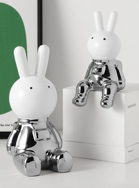 贝汉美轻奢小兔子摆件玄关电视柜酒柜家居客厅装饰品桌面摆件