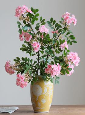 醉香粉色含笑花仿真花束客厅落地酒店插花摆件装饰绿植假花十里香