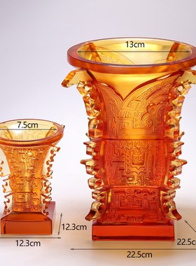 琉璃工艺品蒸蒸日上鼎办公室装饰公司业礼品送客户高档