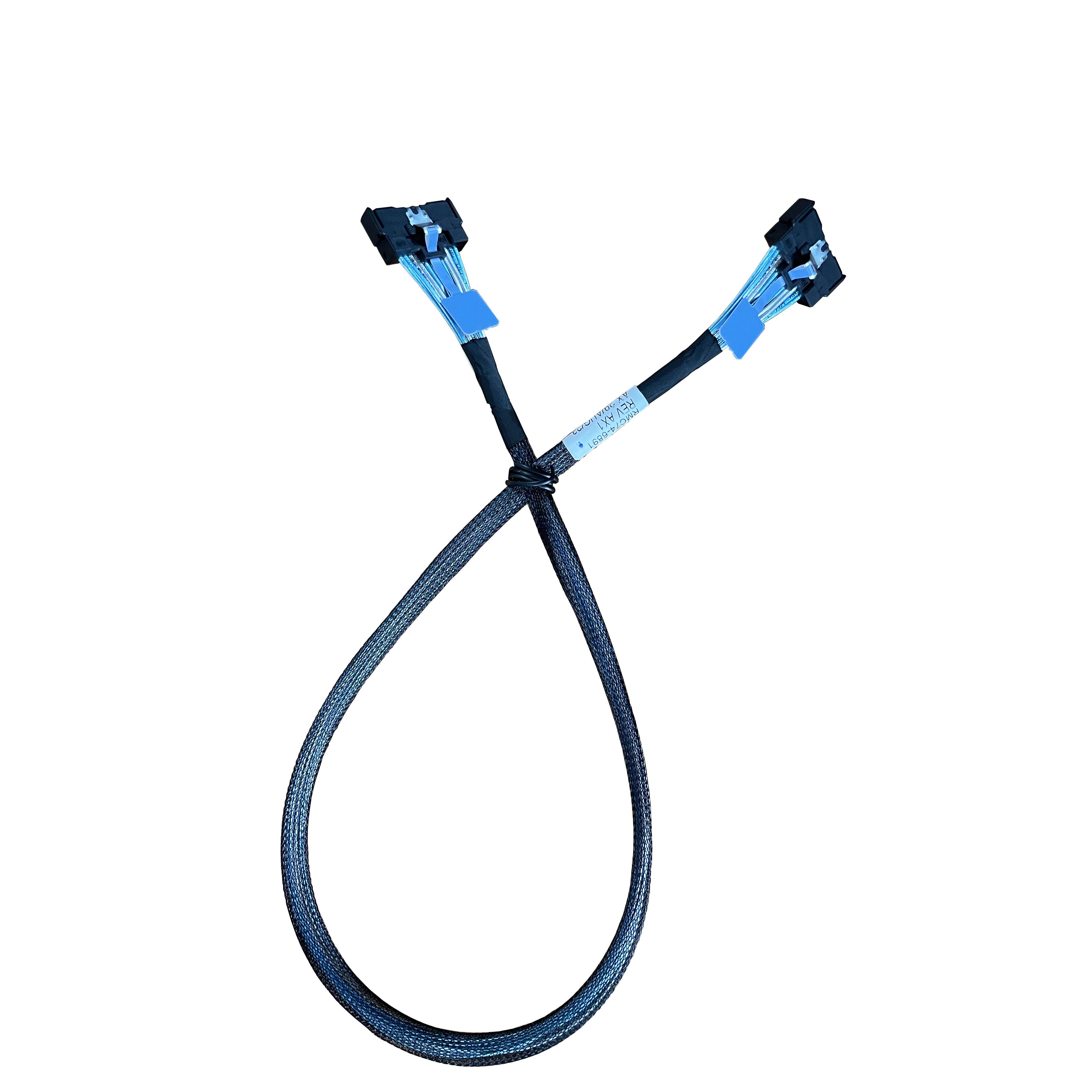 安费诺原装MCIO x8 to MCIO x8,PCIe 5.0 Mini Cooledge IO 线缆 - 图0