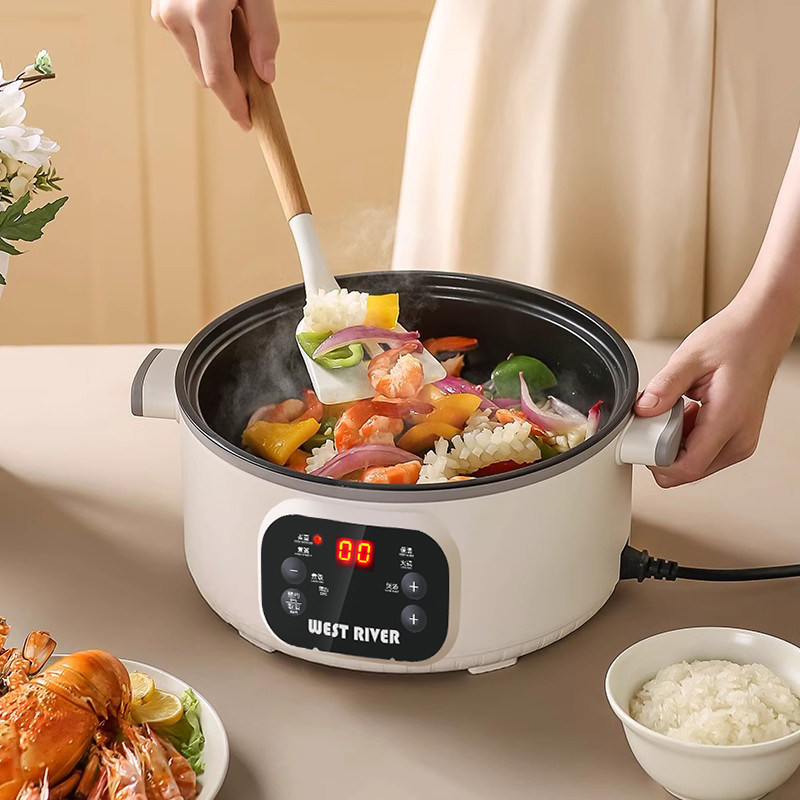 电煮锅多功能一体大容量电热火锅家用炒菜煎炒锅学生宿舍煮面蒸锅,淘宝优惠券,粉丝福利购,淘宝优惠卷