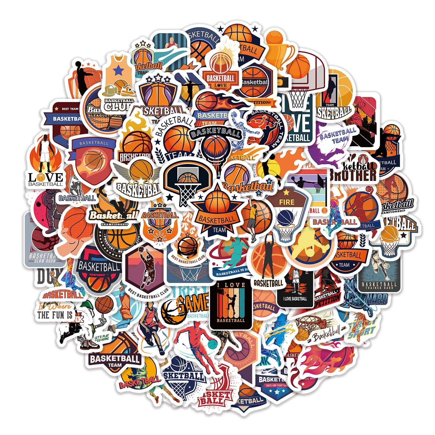 篮球卡通贴纸个性DIY手账装饰贴DIY创意涂鸦贴纸行李箱笔记本贴画,淘宝优惠券,粉丝福利购,淘宝优惠卷