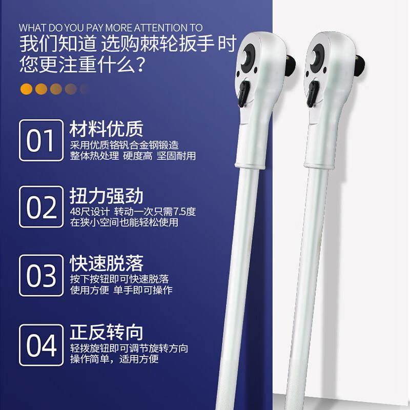 长城棘轮扳手19mm双向快速大扳手1寸汽修工具套筒头重型板手 20mm,淘宝优惠券,粉丝福利购,淘宝优惠卷