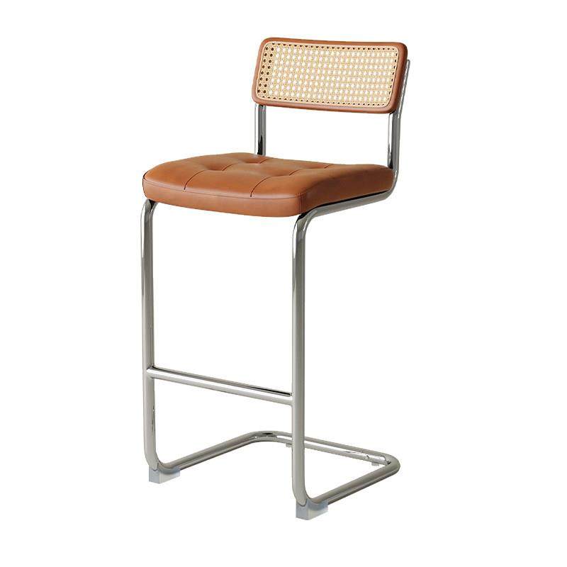 左下瓦西里吧椅北欧复古家用现代简约藤编吧台椅不锈钢靠背高脚椅,淘宝优惠券,粉丝福利购,淘宝优惠卷