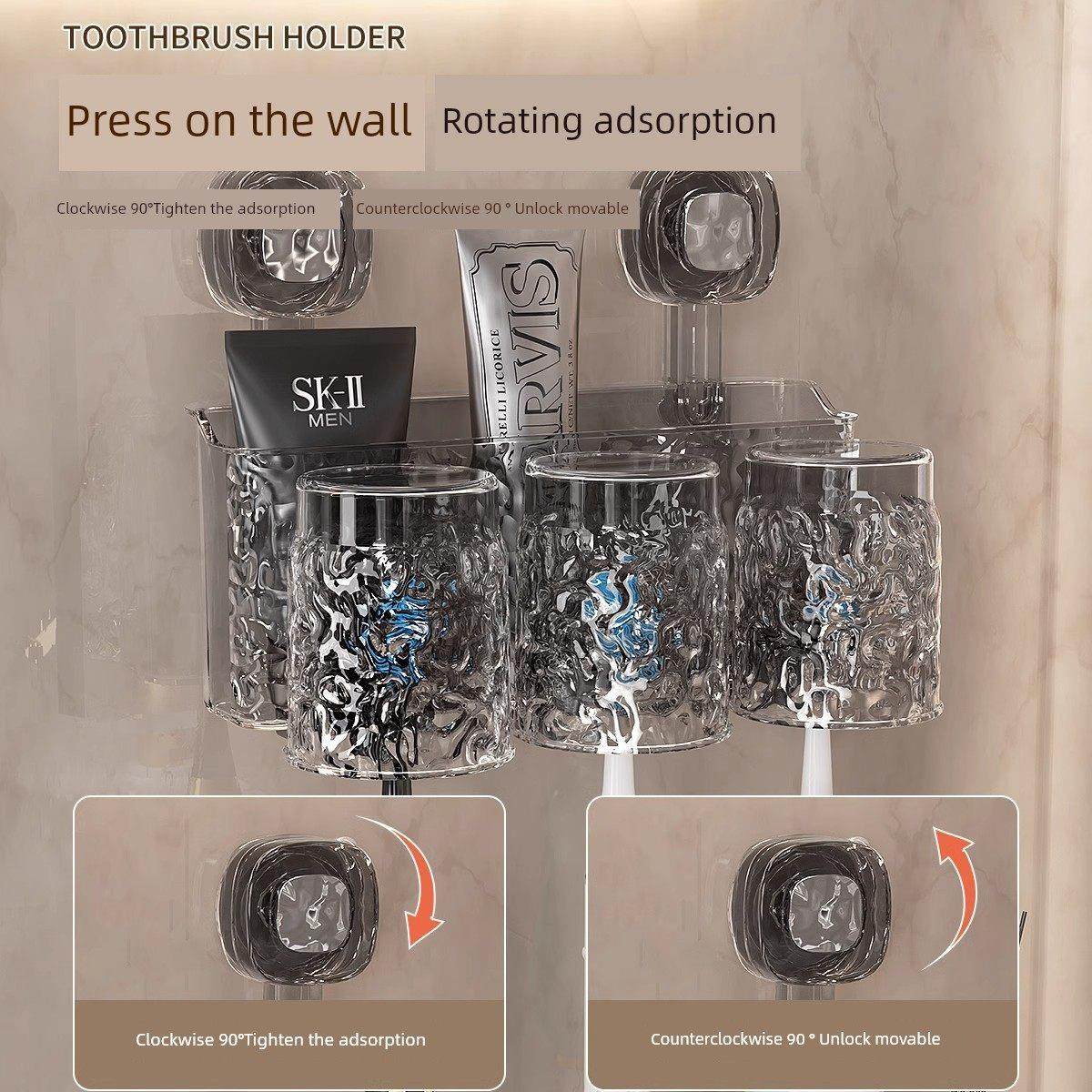 正品牙刷储物架浴室壁挂式吸盘漱口杯漱口牙膏刷牙杯牙齿,淘宝优惠券,粉丝福利购,淘宝优惠卷