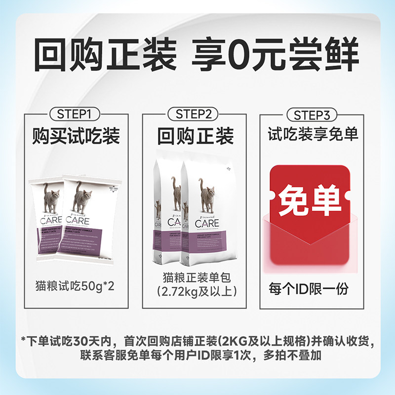 泌尿系统处方成猫粮试吃50g*2袋