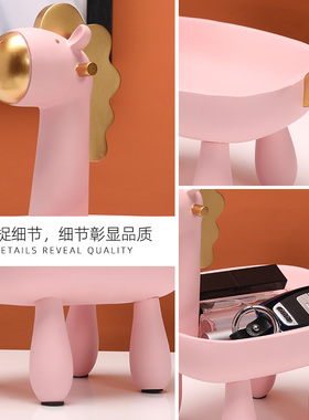 现代轻奢进门马摆件玄关钥匙收纳鞋柜客厅酒柜电视柜装饰乔迁礼物