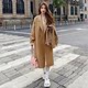 QY2025 autumn and winter Korean high-end mid-length temperament antelope thickened coat