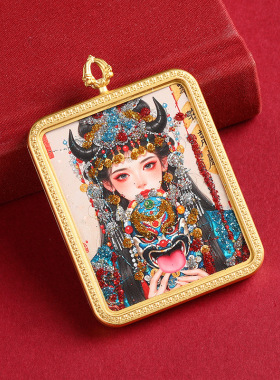 藏式文玩唐卡前世今生佛牌背面立体扎基拉姆吊坠寺庙文创产品