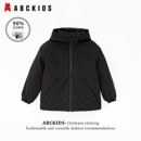 abckids童装冲锋衣外套白鸭绒加厚羽绒衣服